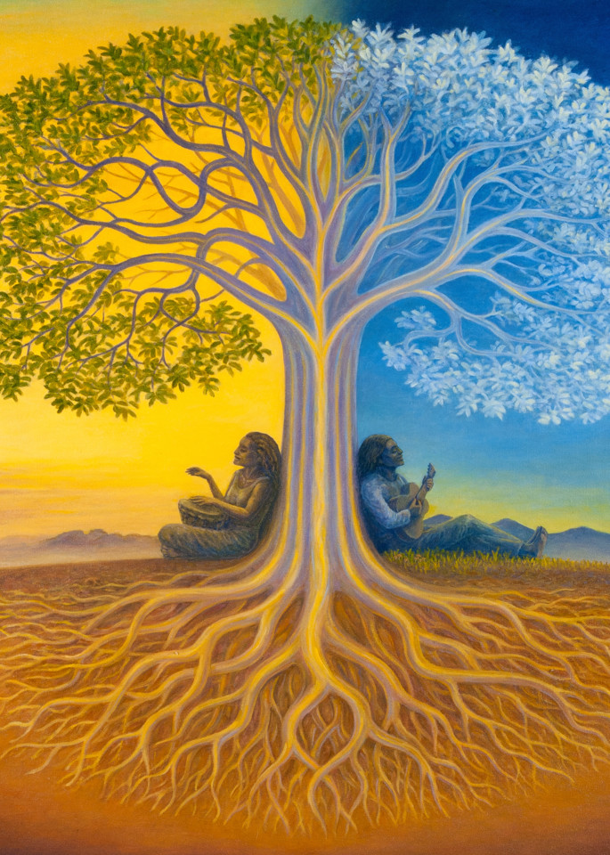 Djangoe's Tree custom print from the original painting by Mark Henson