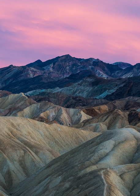 Badlands of Death Valley at Sunset Photograph for Sale as Fine Art