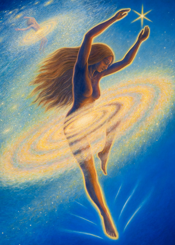 Dancing Across the Universe custom print from the original painting by Mark Henson