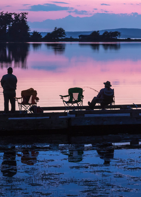 Fine art prints of fishermen on Cranberry Lake 