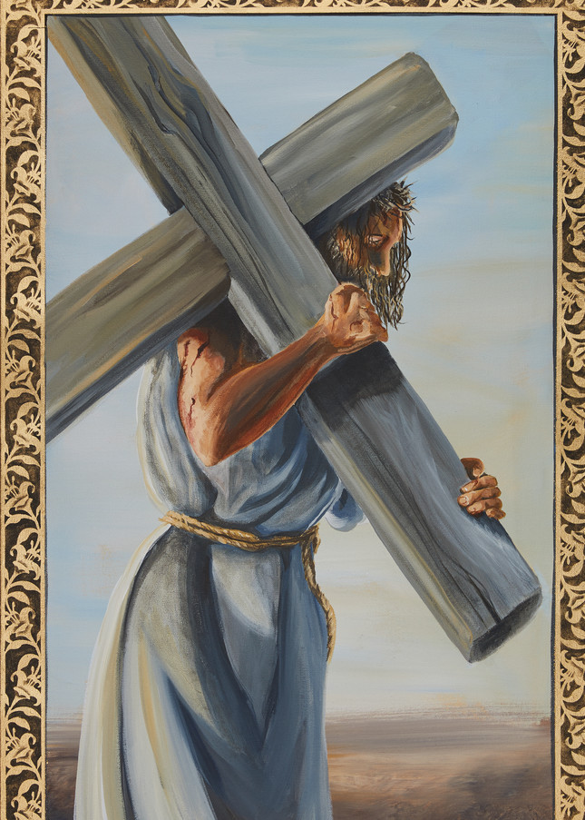 Second Station of the Cross painting by Holly Whiting