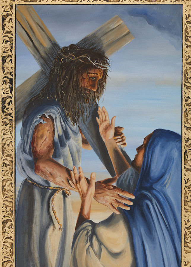 Fourth Station of the Cross painting by Holly Whiting