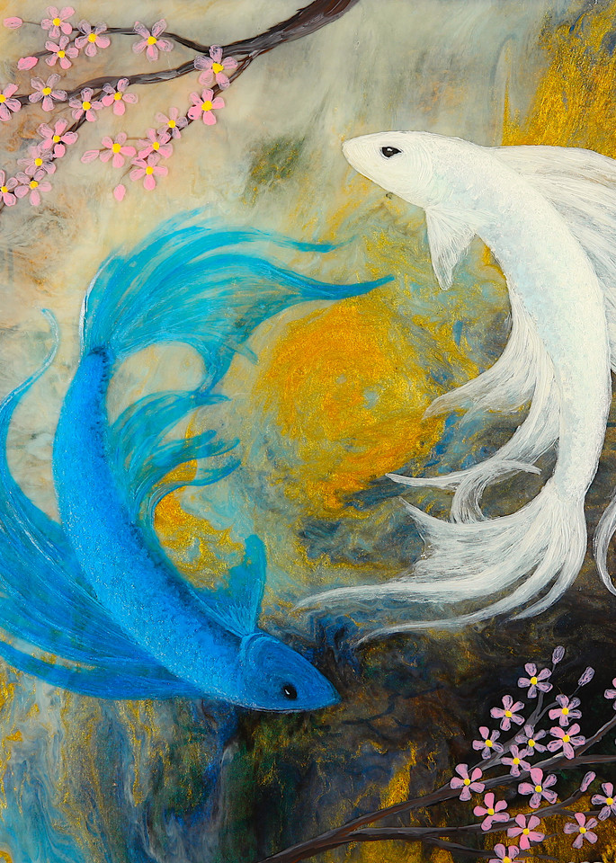 Fighting fish painting: Shop Print / Errymil Batol art