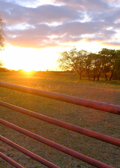 Sunset over Northern Texas Ranch