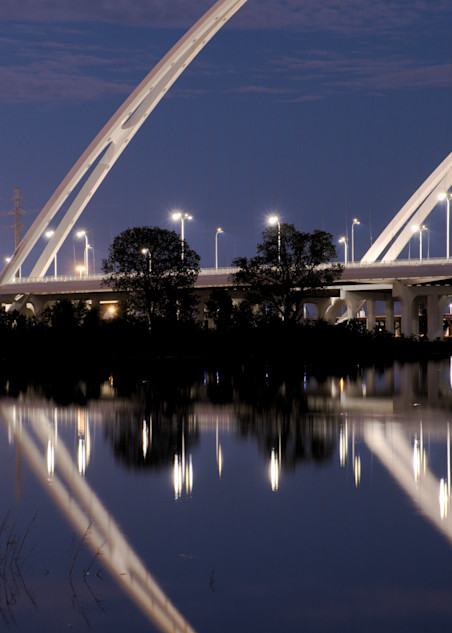 Margaret McDermott Bridge Close-Up at Night