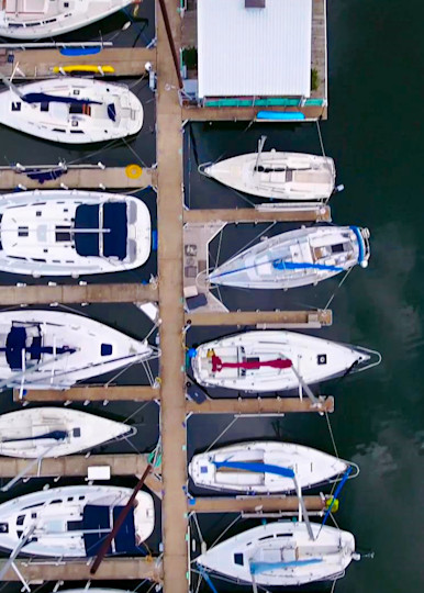 Birds Eye Of Boats2 Art | Drone Video TX