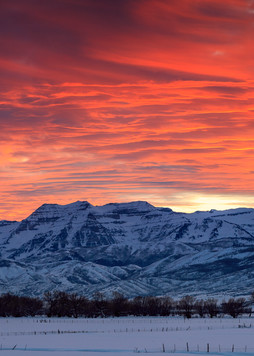 heber valley winter sunset panorama