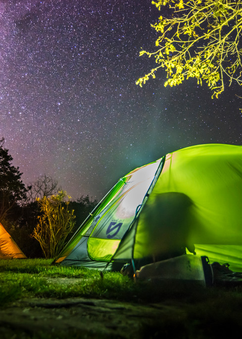 Camping beneath Milky Way