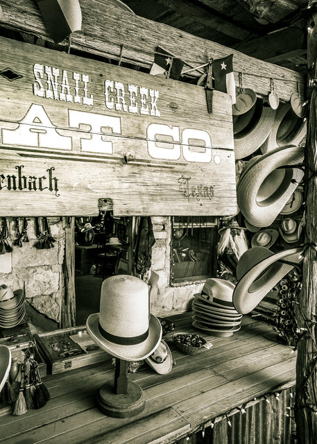 Snail Creek Hat Company Luckenbach Texas photography print