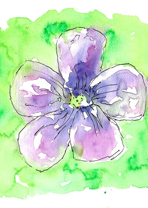 Matt Pierson Artworks | Purple Flower #2