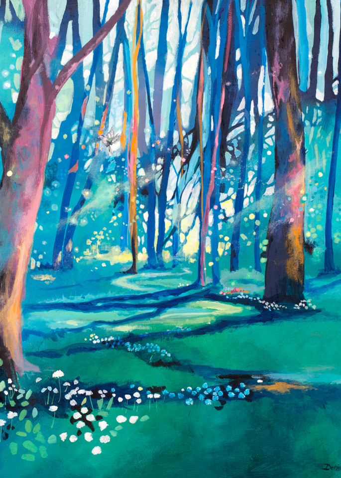 Tranquil woodland art print