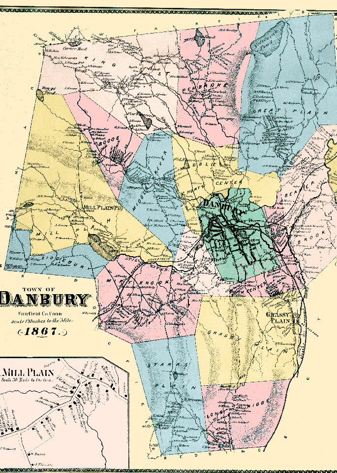 Map of Danbury, Connecticut