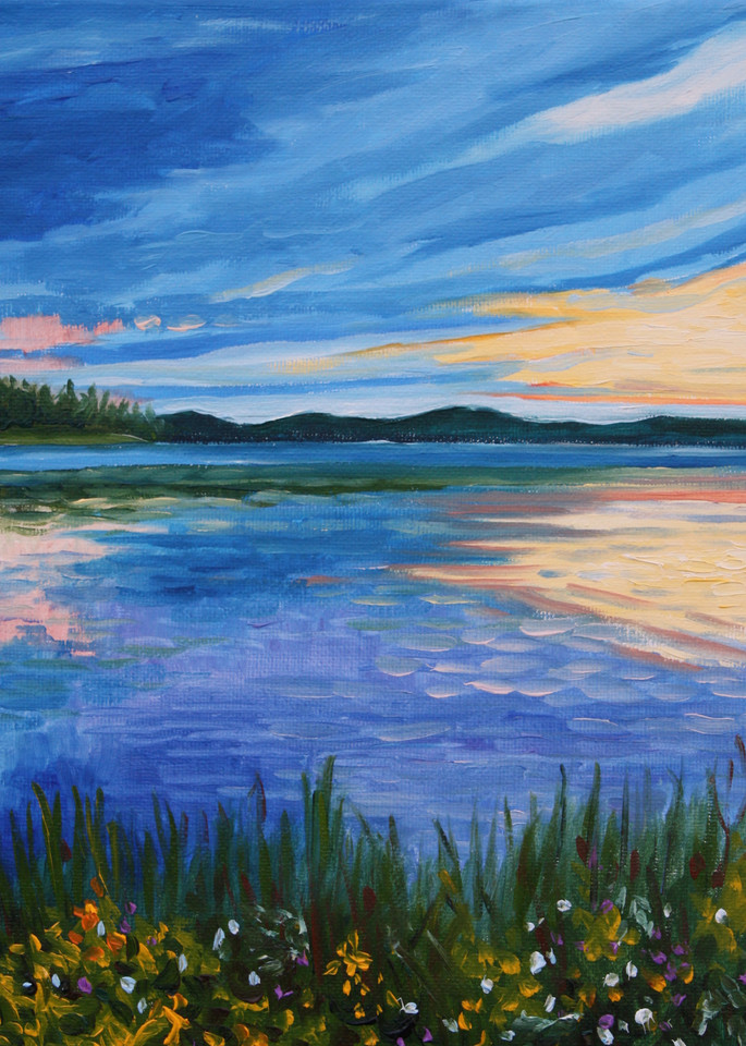 Sunset at Summer Lake Fine Art Print by Hilary J. England