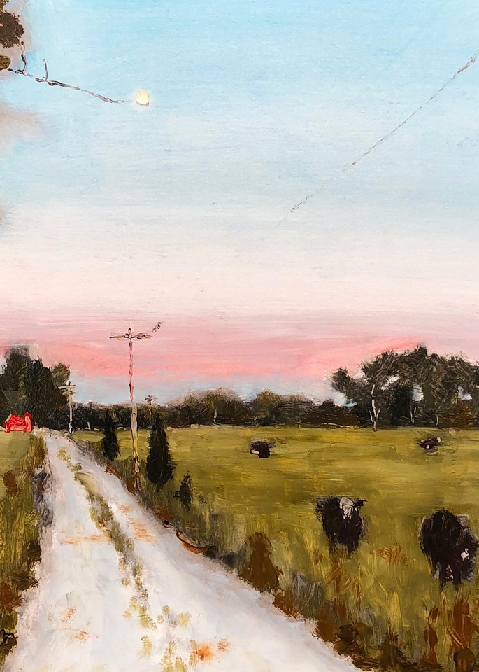 When the Cows Come Home | Fine Art Painting Print by Rick Osborn