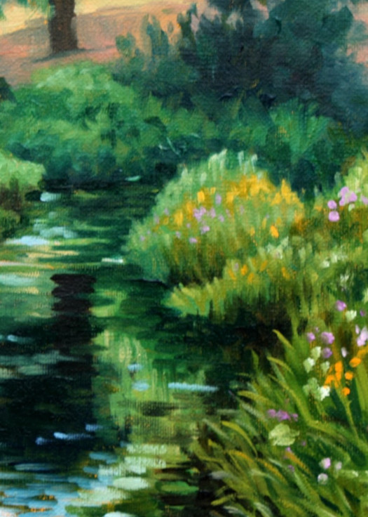 Summer Yarrow by the Creek Fine Art Print by Hilary J England