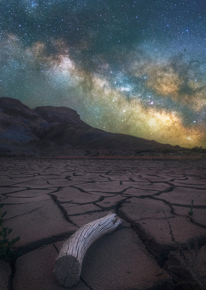 Mt Garfield Mud Crack Milky Way  Photography Art | Derrick Snider Imagery