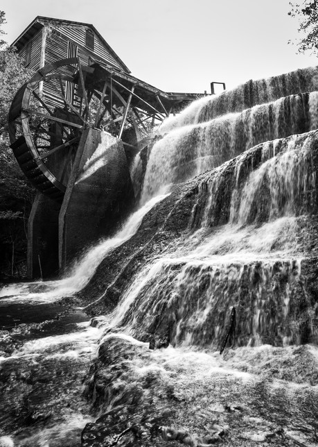 Dunn's Falls in black-and-white — Mississippi fine-art photography prints