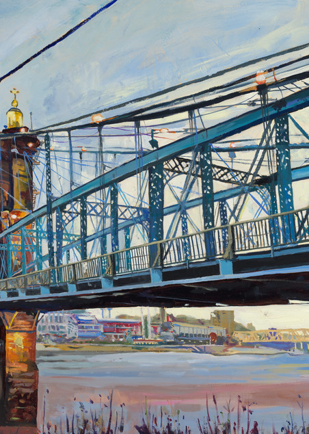 Tony Lipps Art Roebling Suspension Bridge Early morning