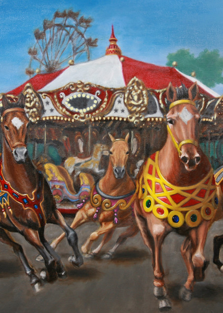 Carousel Escape in the Park Fine Art Prints