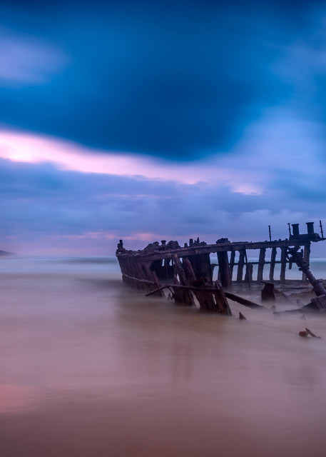 Aftermath - Fraser Island K gari Maheno Shipwreck Sunrise Queensland Australia