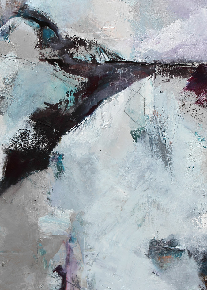 In the Deep Mid-Winter Abstract Landscape painting