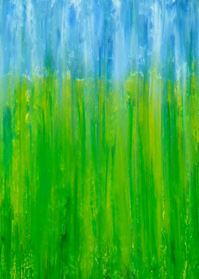 Field Of Dandelions In Rain Ii By Rachel Brask Art | Rachel Brask Studio, LLC