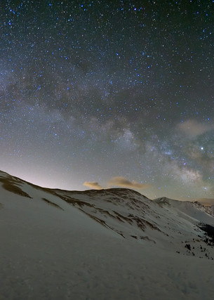 Panorama Of The Night Sky Over Loveland Pass Photography Art | Nicholas Jensen Photography