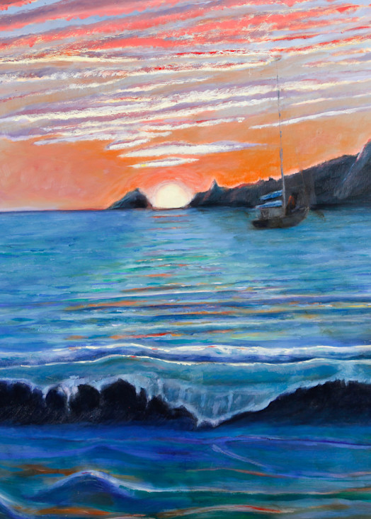 Sunset On Zihuatanejo Bay Art | Dave Lambeth Fine Art