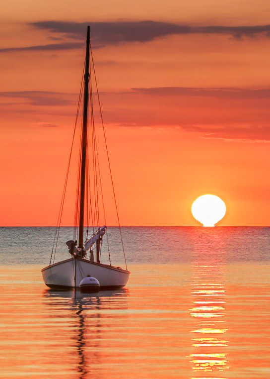 Vineyard Haven Harbor Sailboat Sunrise Art | Michael Blanchard Inspirational Photography - Crossroads Gallery