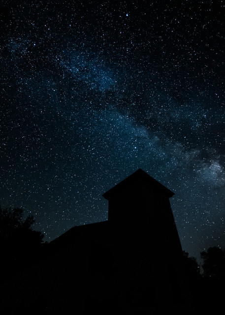 Country Church Under The Stars | Nathan Larson Photography | Astrophotography, silhouettes, milky way photos, unique star photos.