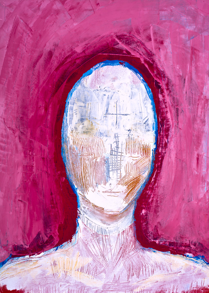Inner Self Portrait Pink Art | Eric Grab Art