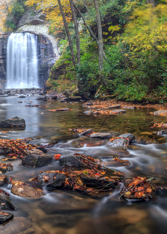 Autumn At Looking Glass Falls Art | Red Rock Photography