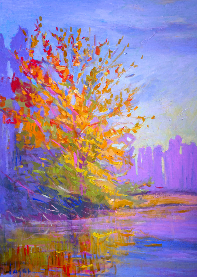 Beautiful Fall Colors Tree Painting, Limited Edition Print by Dorothy Fagan
