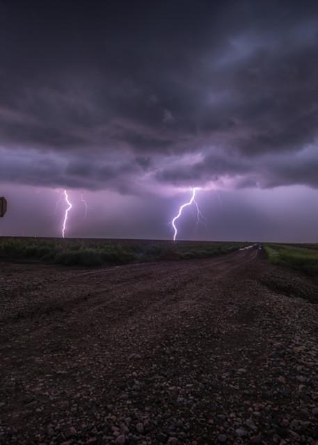 Lightning Strike Along The Texas Rails