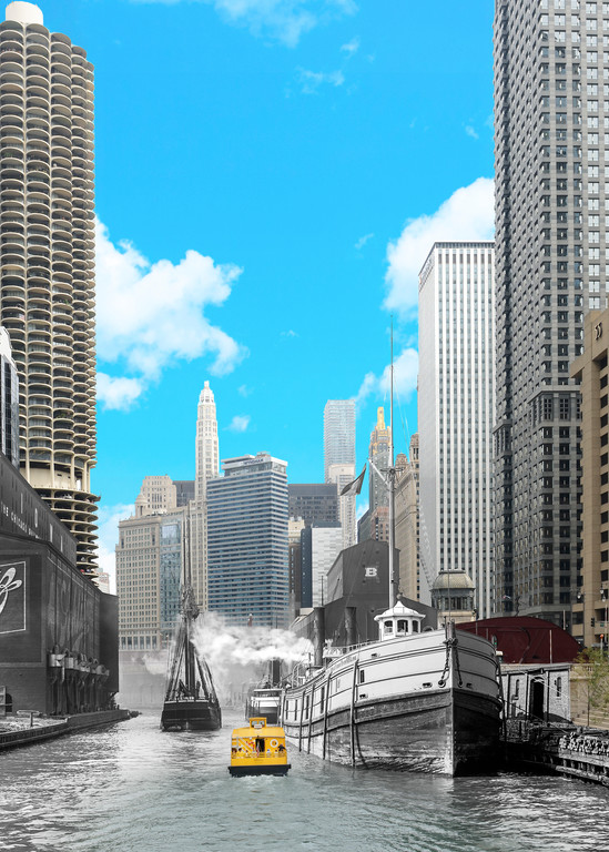 Chicago River Grain Elevators Art Mark Hersch Photography