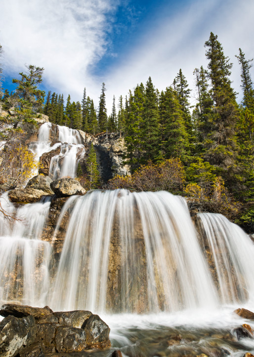 Waterfall In The Canadian Rockies Art | Creative i