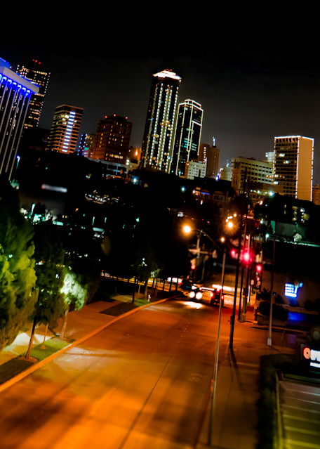Fort Worth Texas Night Drive Lights