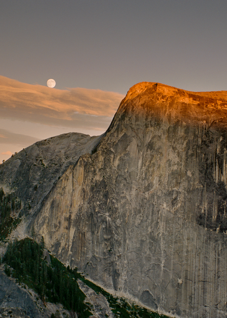 Full Moon Over Half Dome, 1992. Photography Art | Tom Stahl Photography