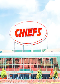 Kansas City Chiefs Stadium in color.
