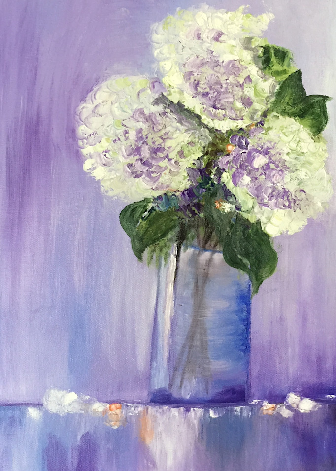 White Hydrangeas Art | Marie Art Gallery