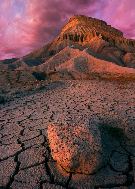 Mt Garfield Crackle Sunset Photography Art | Derrick Snider Imagery