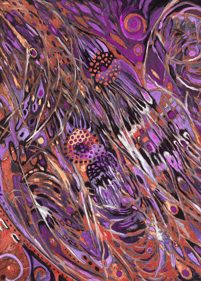 Swirls Magenta Orange Art | capeanngiclee