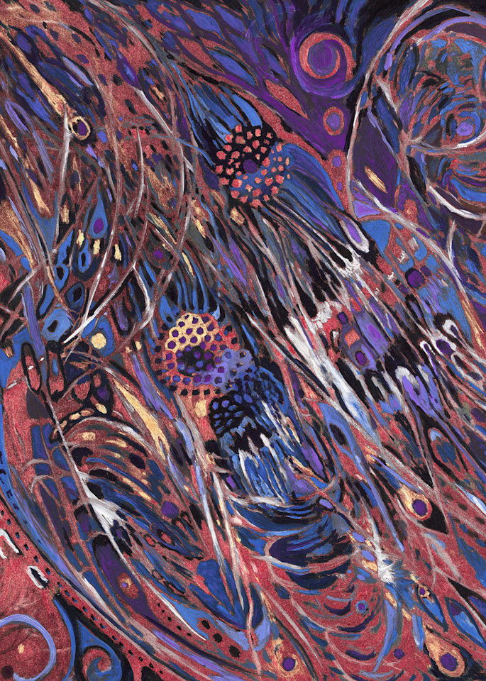 Swirls Purple Blue Red Art | capeanngiclee