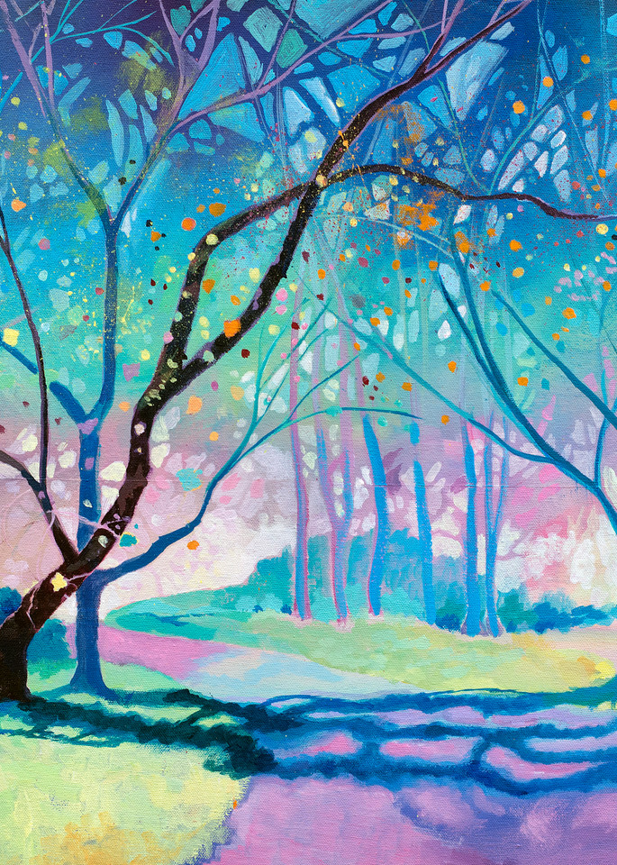 Trees Autumn Colourful Art Print