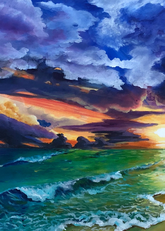 Sunset At Destin Beach Art | House of Fey Art