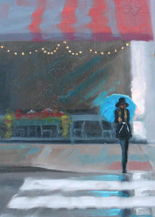 Rainy Day Blue Art | Thalia Kahl