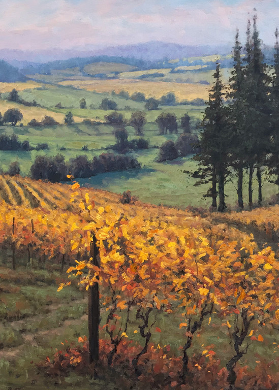 Oregon Vineyard landscape painting art