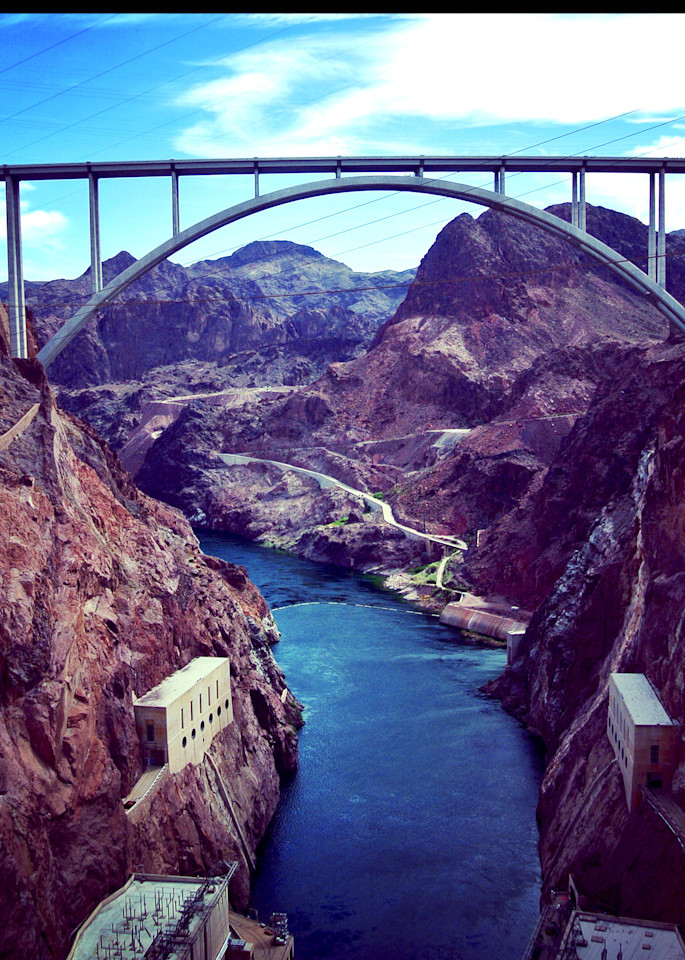 Hoover Dam Bridge Instagram Print by George Delany 