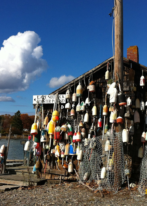 Maine Lobster Buoys in Fall Photo Print 