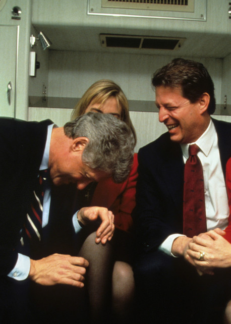 Clintons and Gores joking
